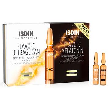Isdin-Flavo-C-Melatonin-y-Ultraglican-Ampollas